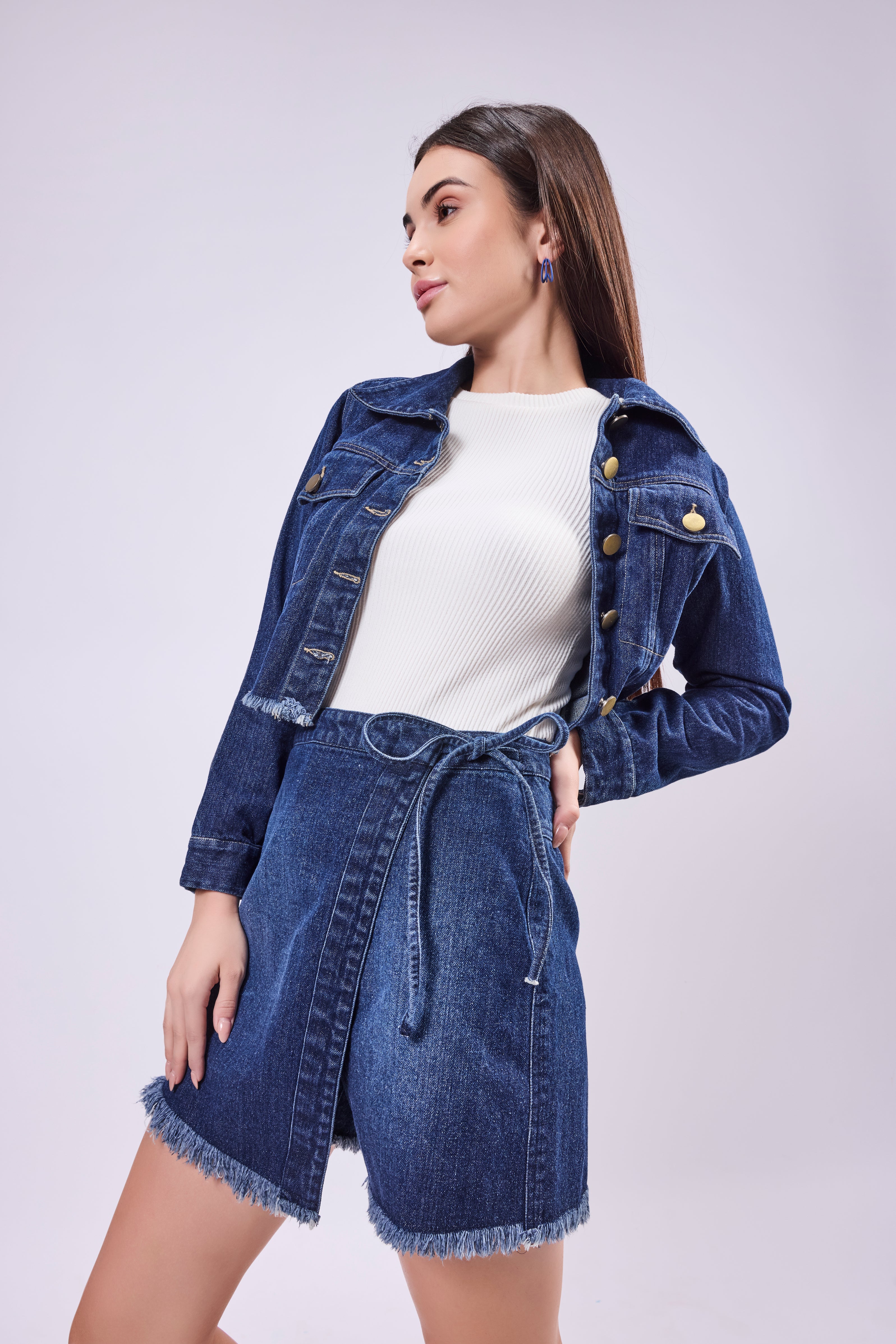Denim Mini Skort