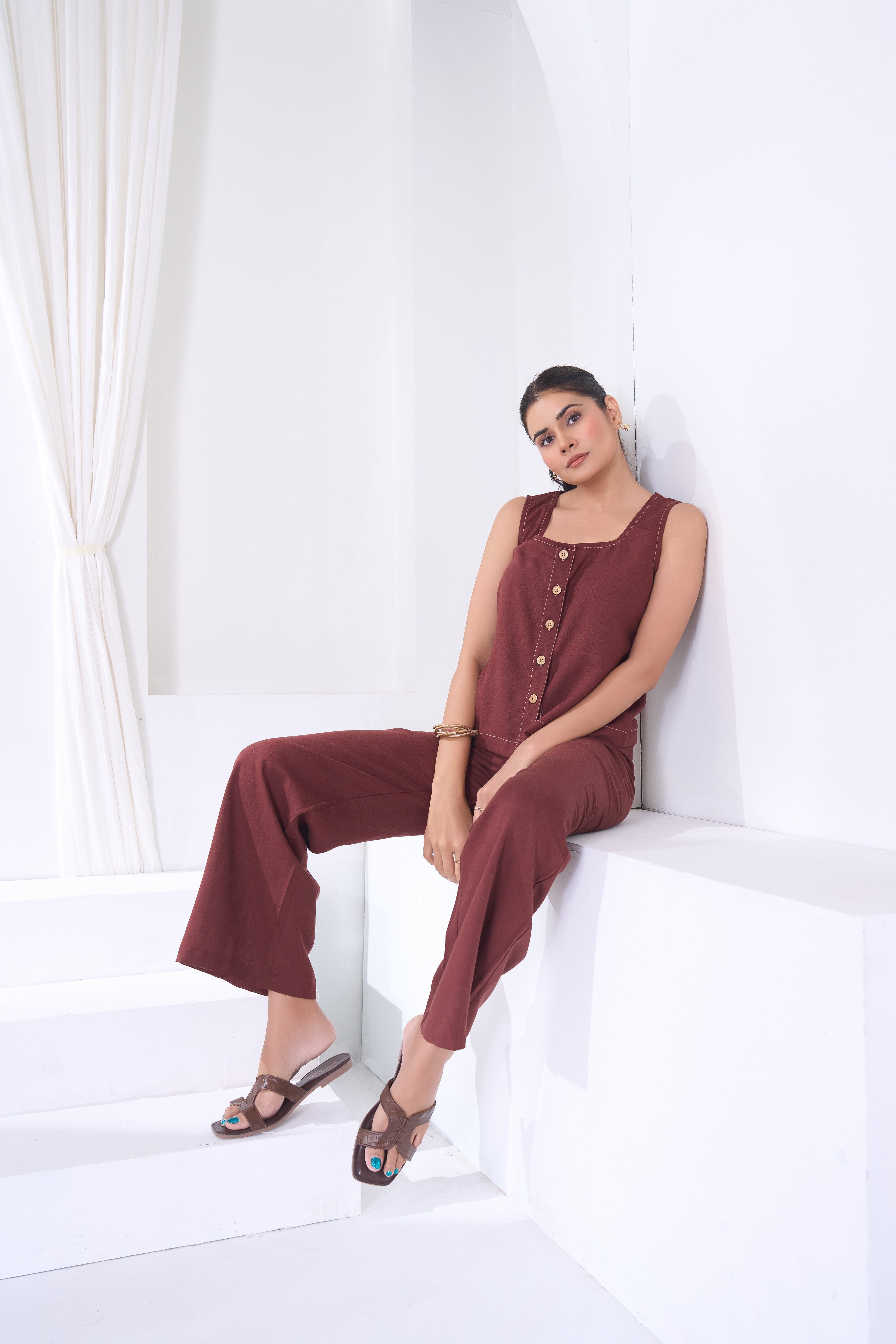 Wide Leg Linen Pant