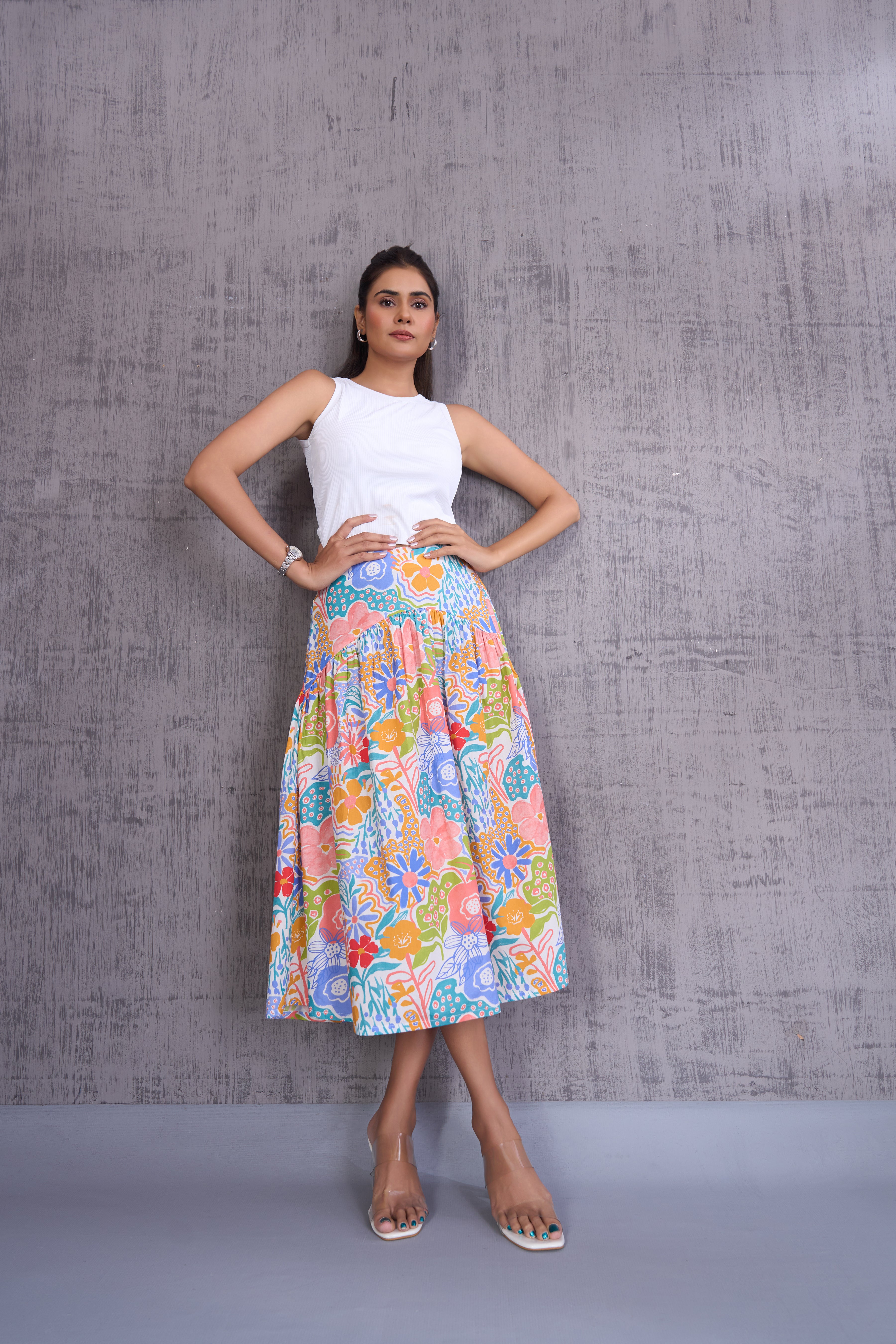A-Line Skirt With Yoke