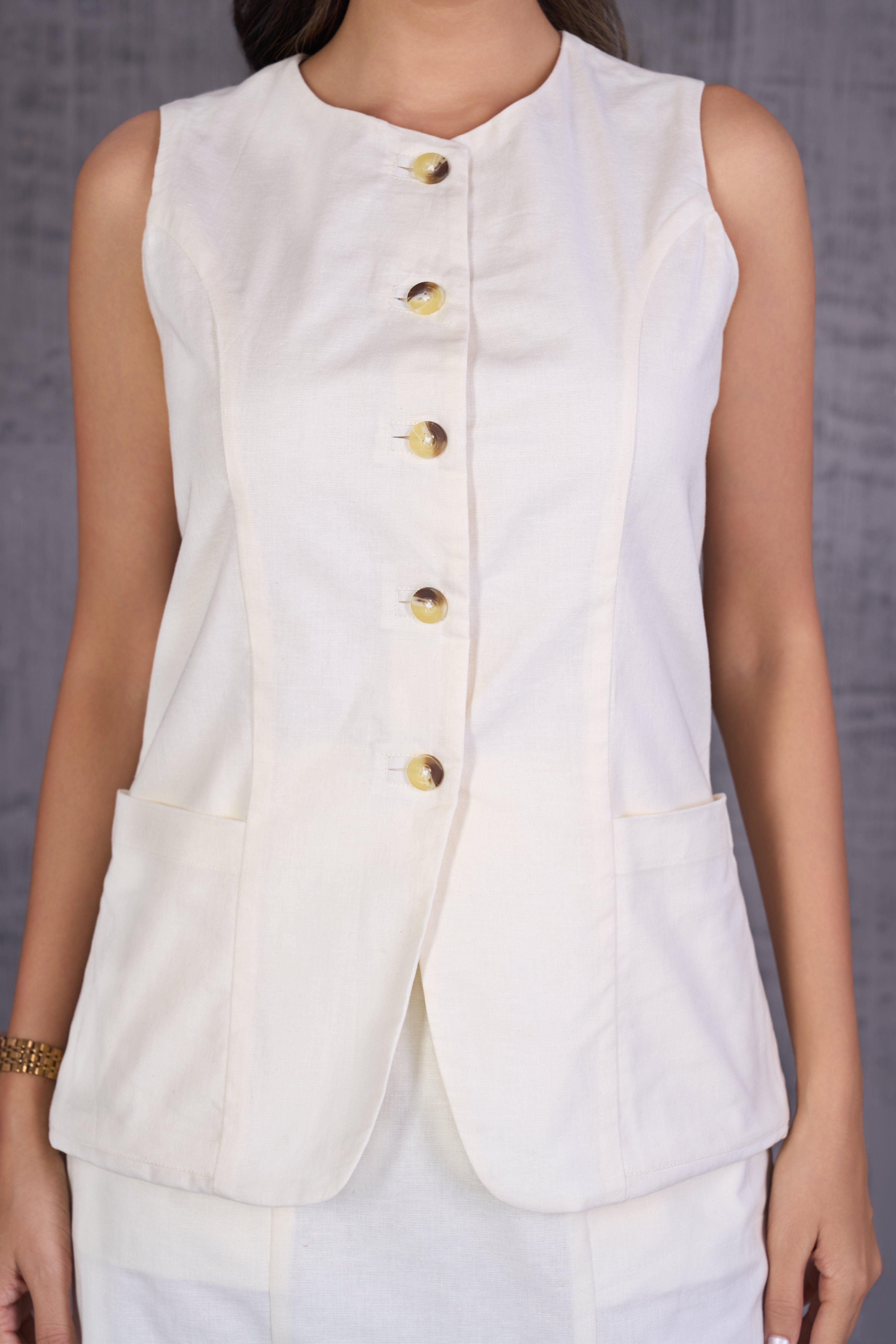 Linen Vest Top