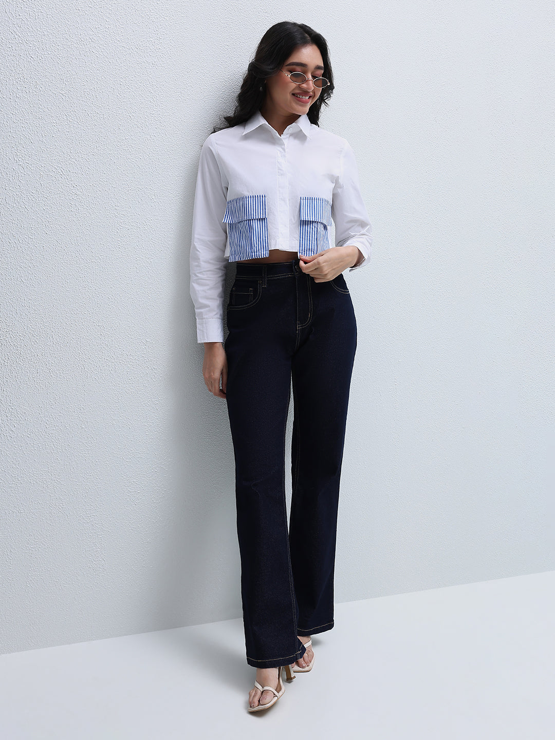 Crop Button Up Shirt