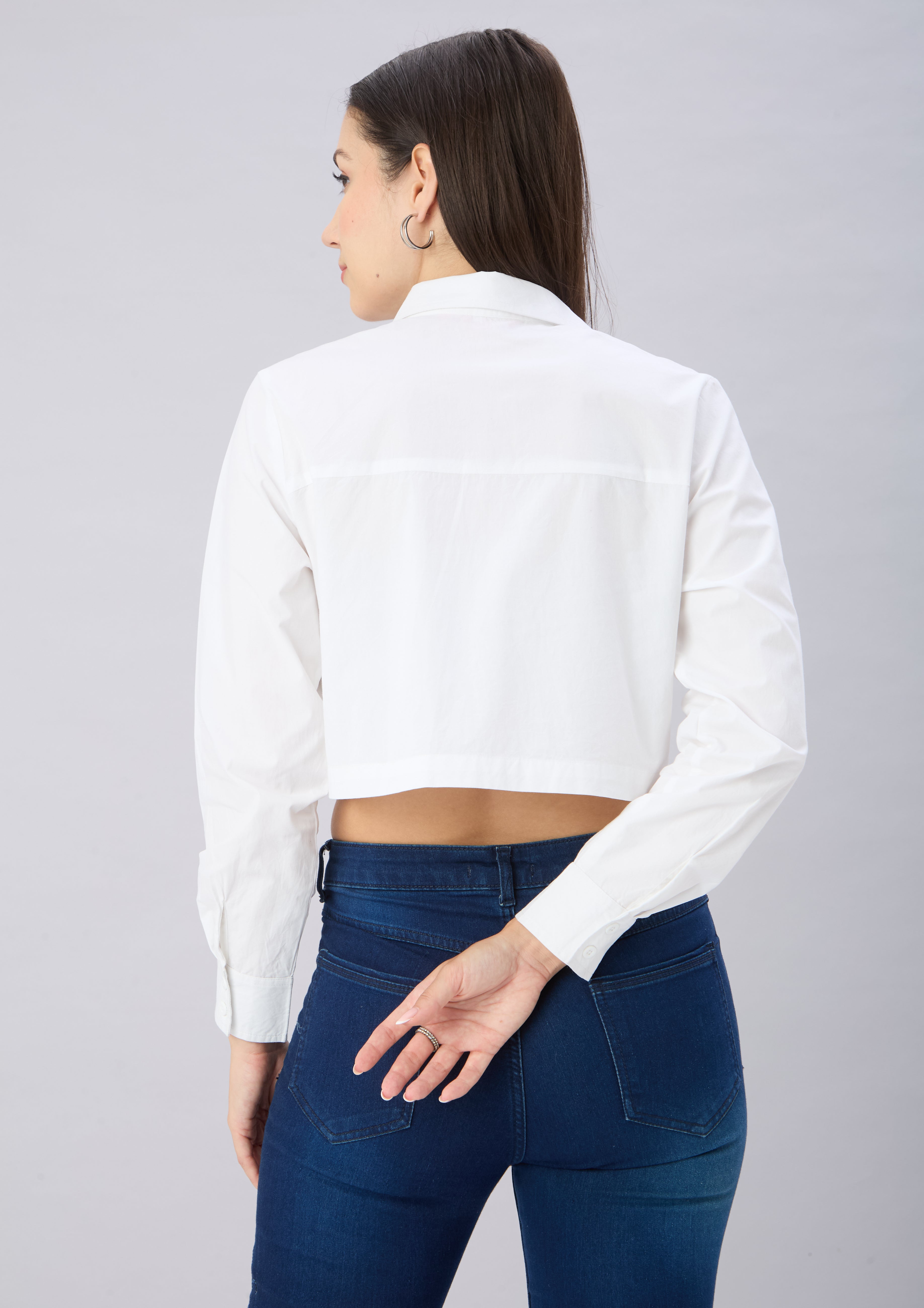 Crop Button Up Shirt