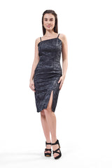 Jacquard Dress With Front Slit
