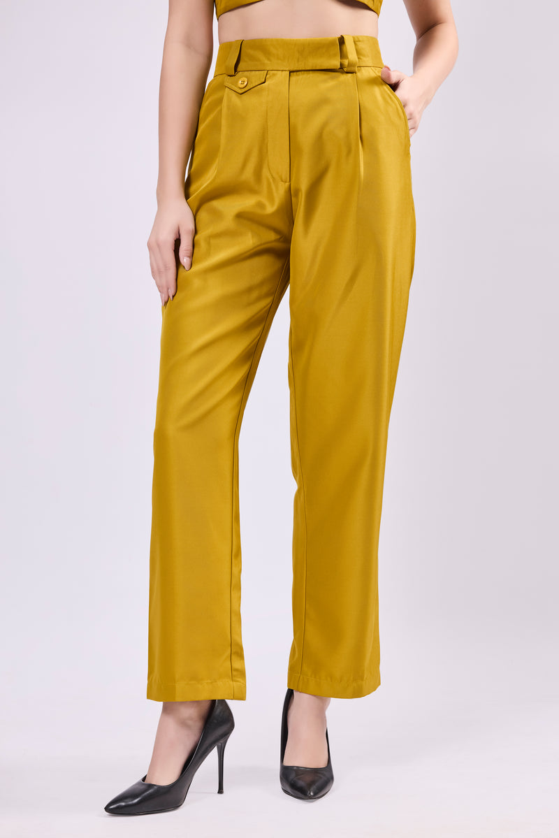 Mock Pocket Straight Trouser