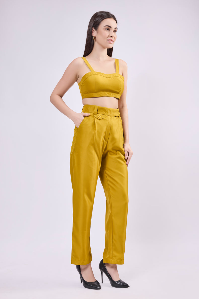 Mock Pocket Straight Trouser