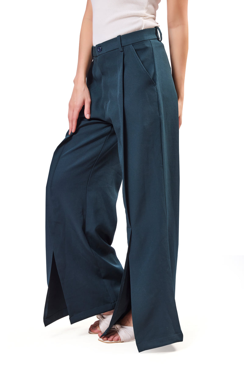 Front Slit Flared Trouser