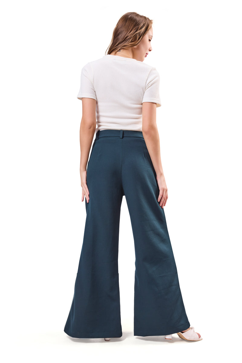 Front Slit Flared Trouser
