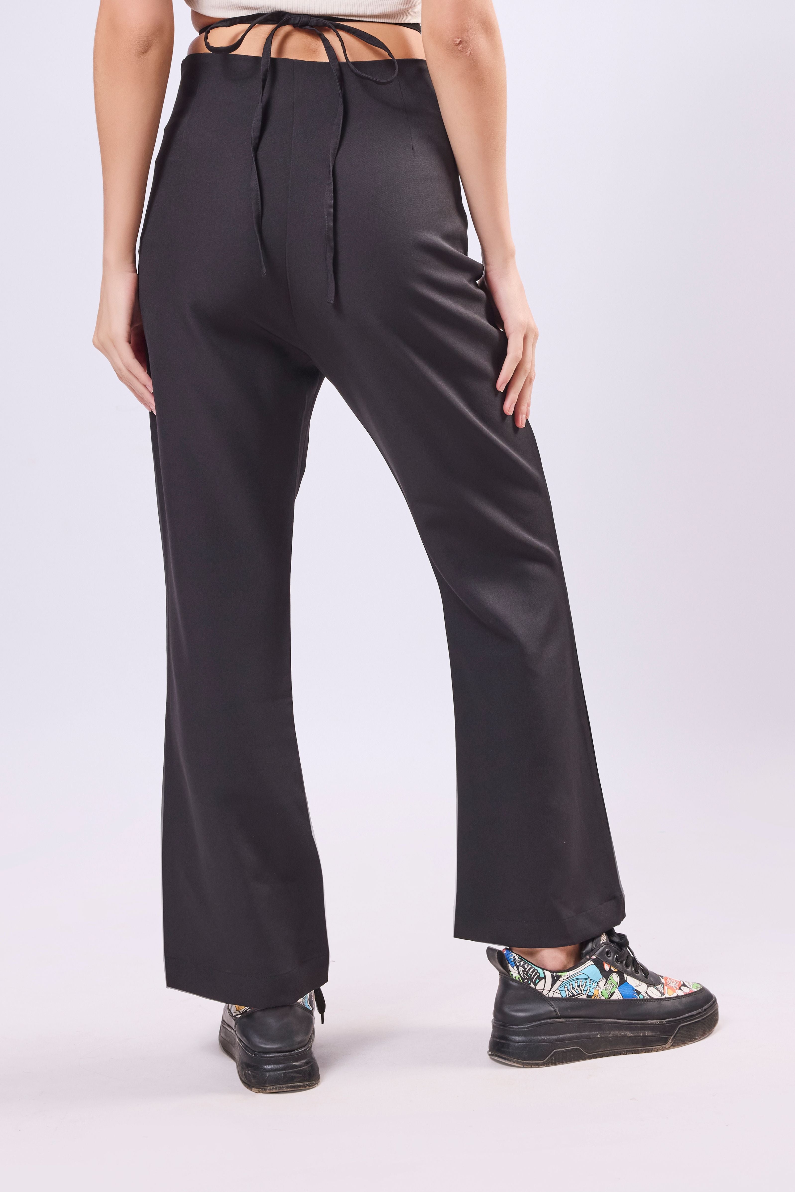 Asymmetric Waist Tie Up Trouser