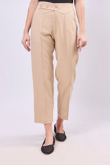 Ankle Length Trouser With Pintuck