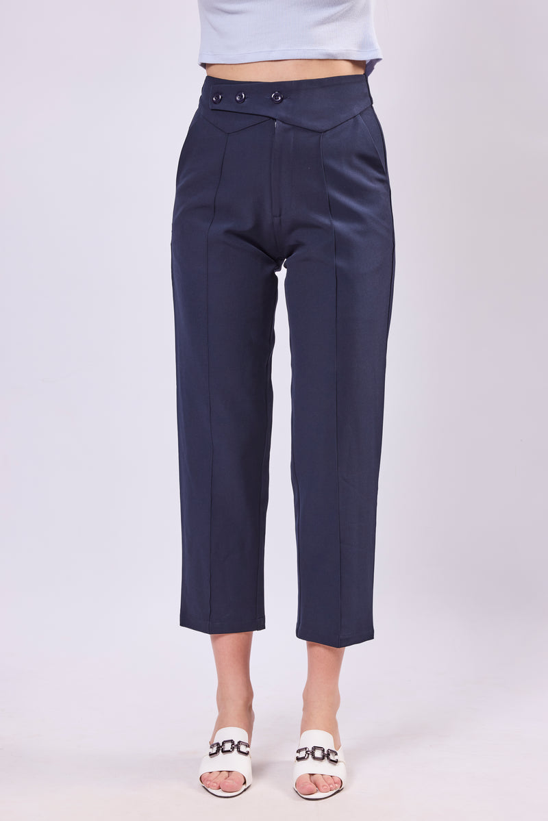 Ankle Length Trouser With Pintuck