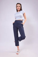 Ankle Length Trouser With Pintuck