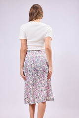 Crape Front Slit Skirt