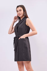 Double Breasted Blazer Dress With Belt