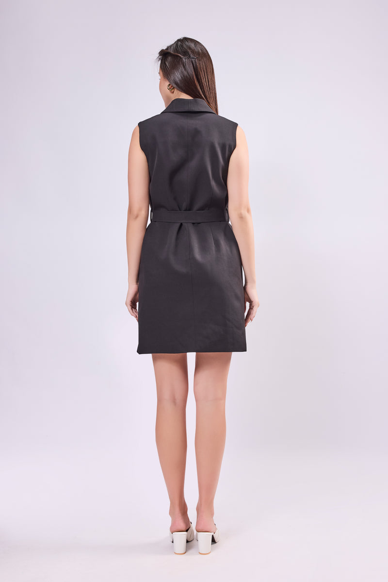 Double Breasted Blazer Dress With Belt