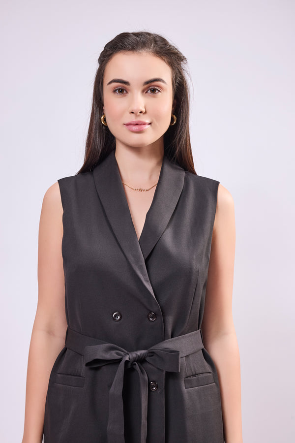 Double Breasted Blazer Dress With Belt