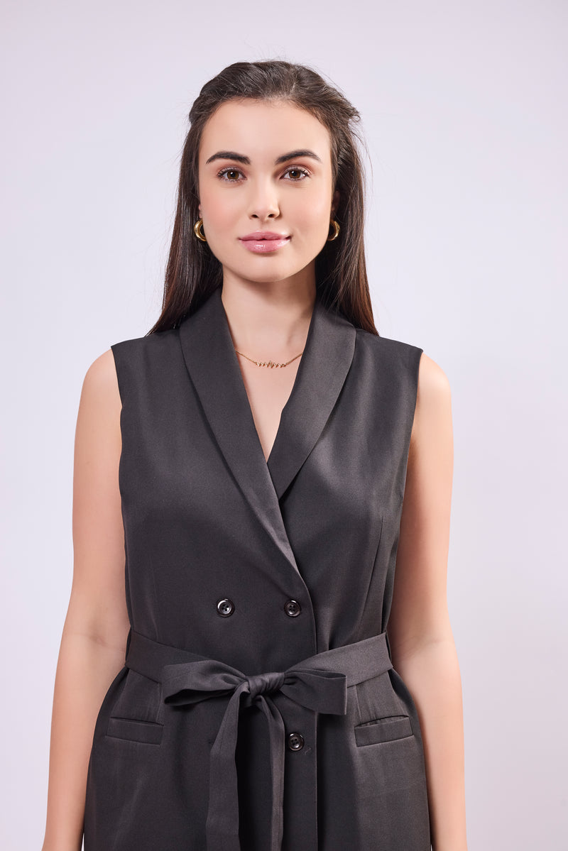Double Breasted Blazer Dress With Belt