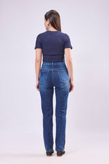 Straight Cut Leg Denim Jeans