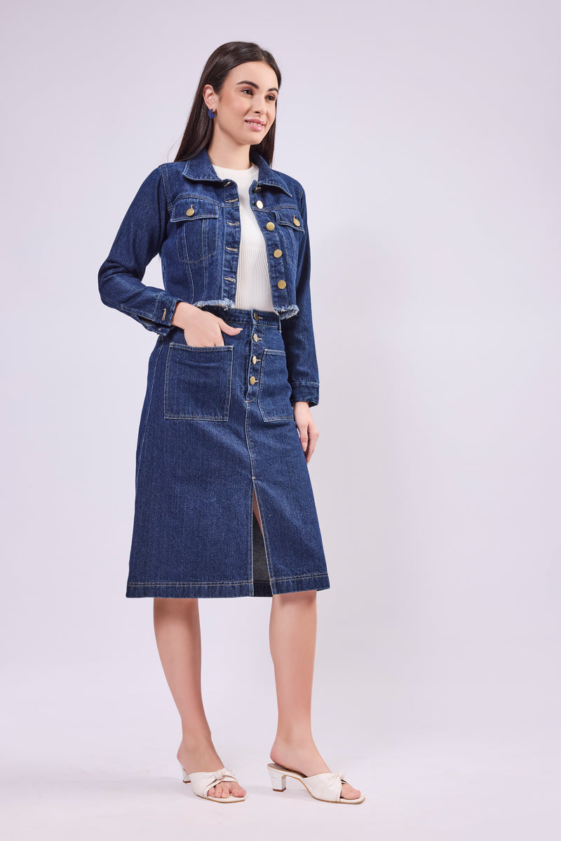 A-Line Front Slit Skirt