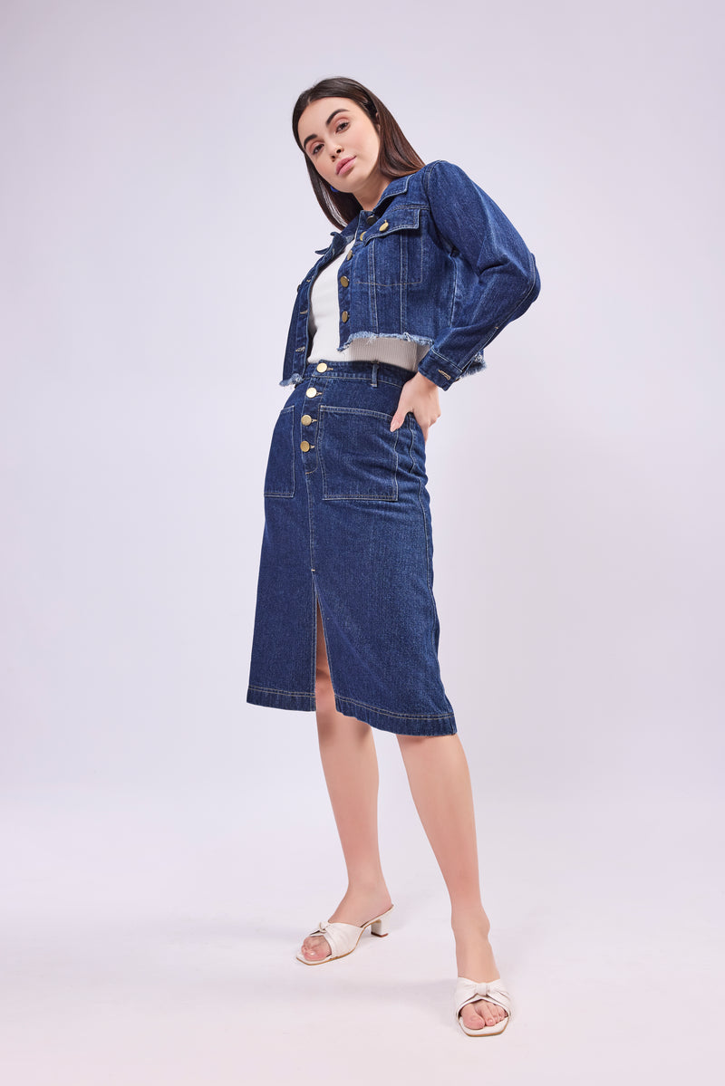 A-Line Front Slit Skirt