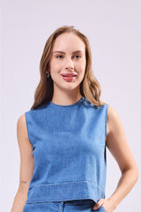 Boxy Denim Top