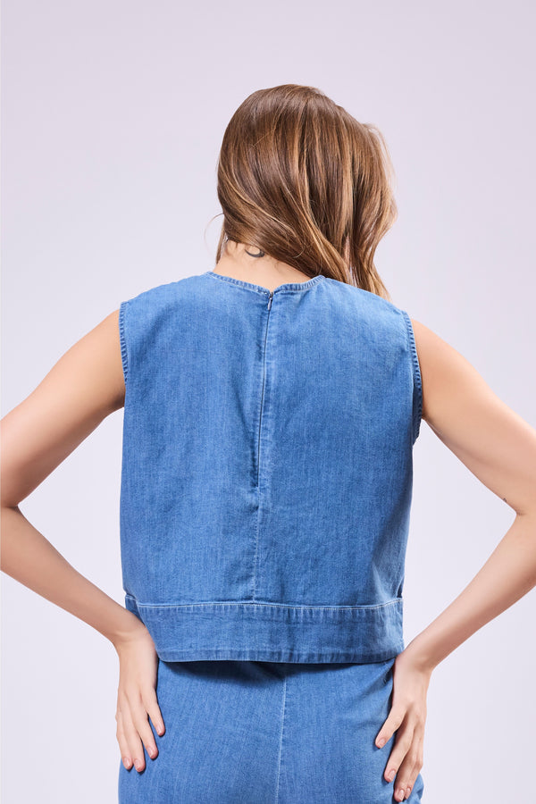 Boxy Denim Top