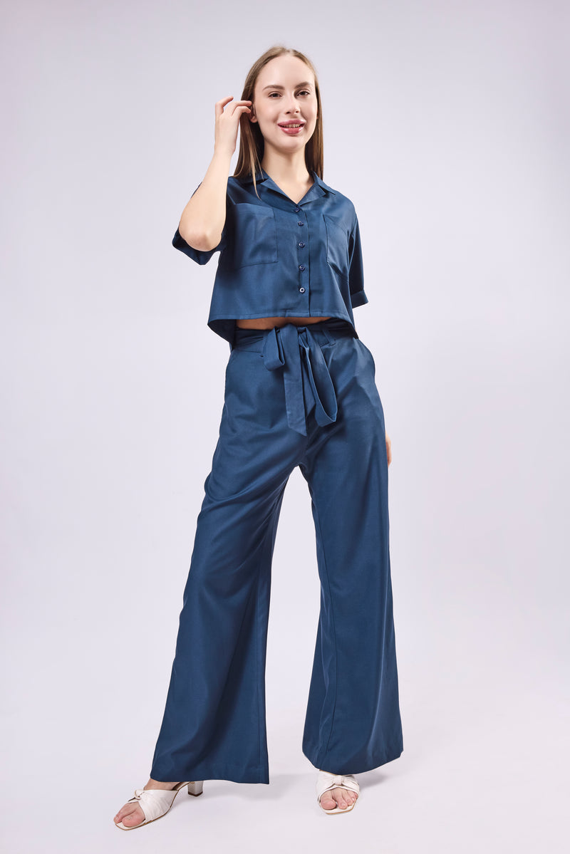 Notch Collar Crop Top