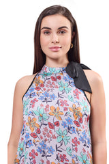 Tie Neck Sleeveless Top