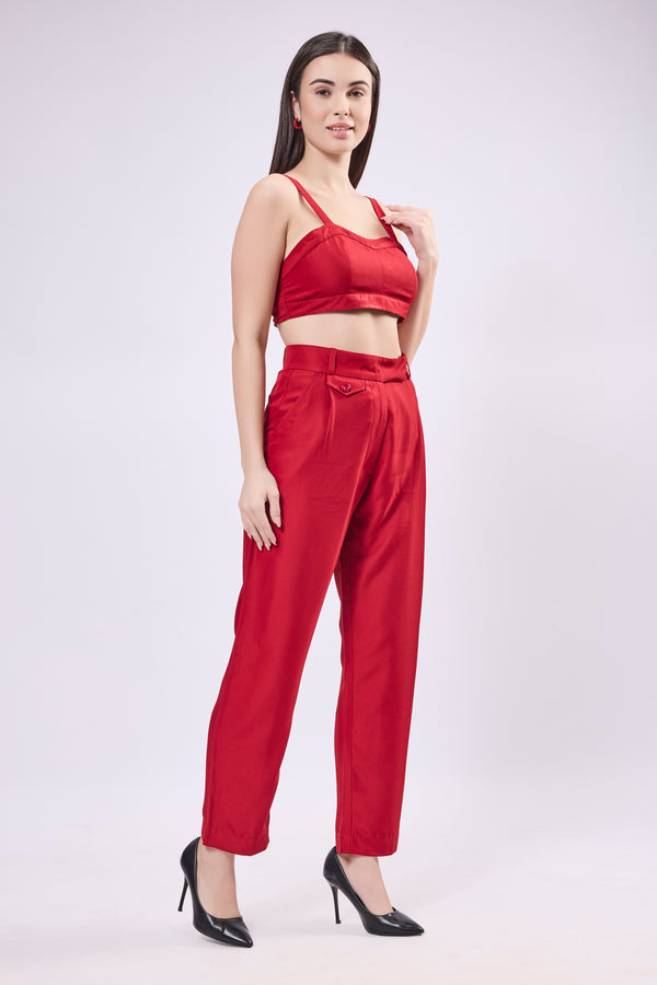 Mock Pocket Straight Trouser
