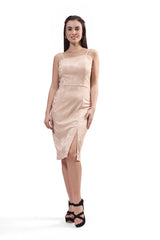 Jacquard Dress With Front Slit