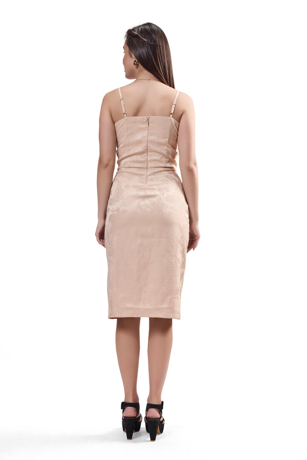 Jacquard Dress With Front Slit