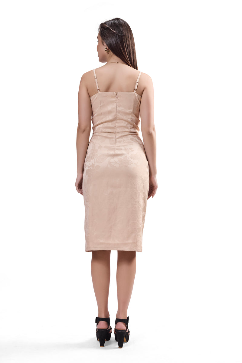 Jacquard Dress With Front Slit