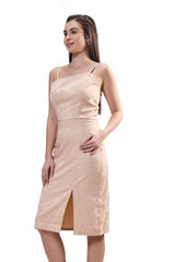 Jacquard Dress With Front Slit