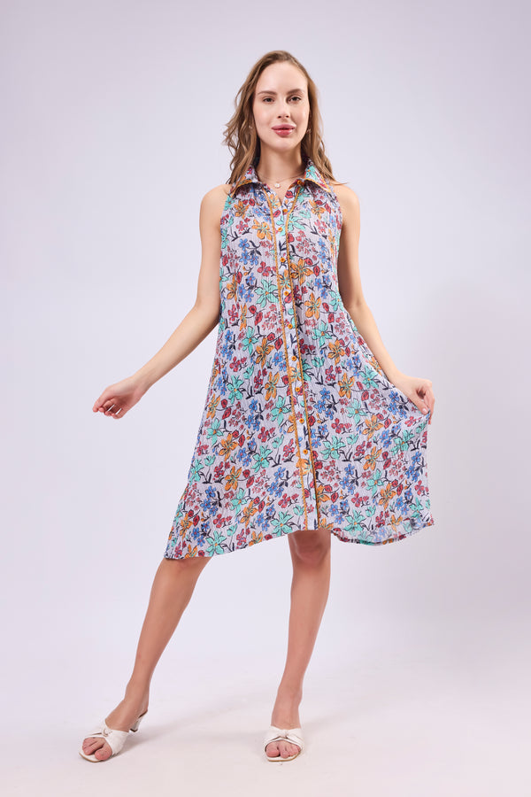 Sleeveless Mini-Line Dress