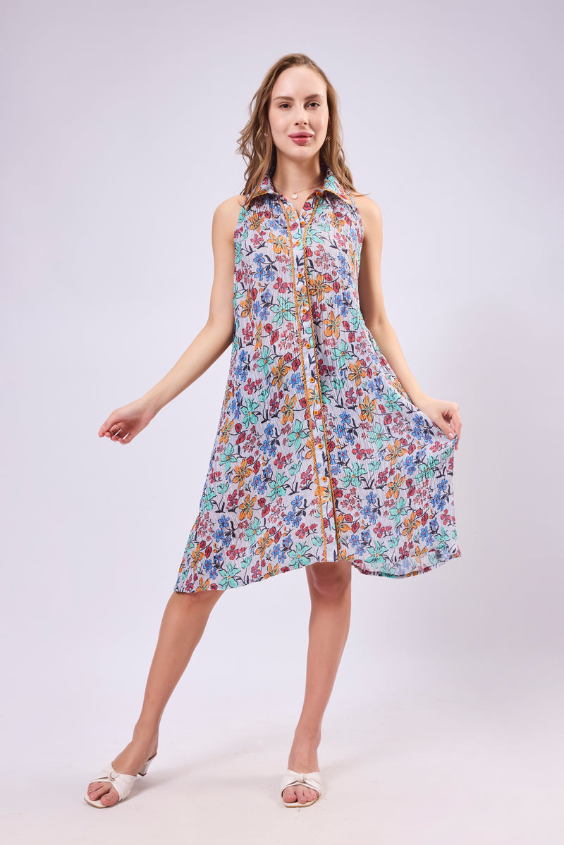 Sleeveless Mini-Line Dress