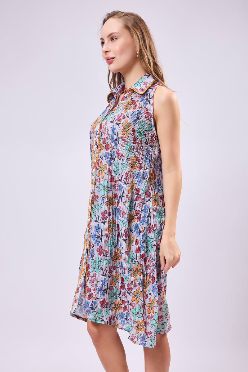 Sleeveless Mini-Line Dress
