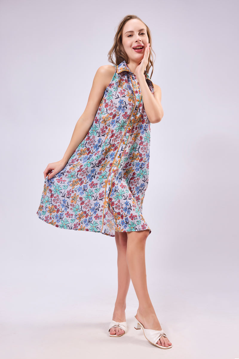 Sleeveless Mini-Line Dress