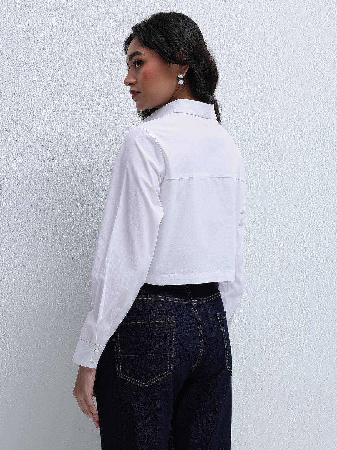 Crop Button Up Shirt